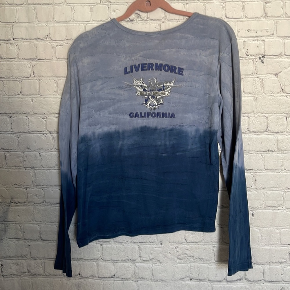 Harley Davidson Blue Ombré Top - Picture 5 of 8